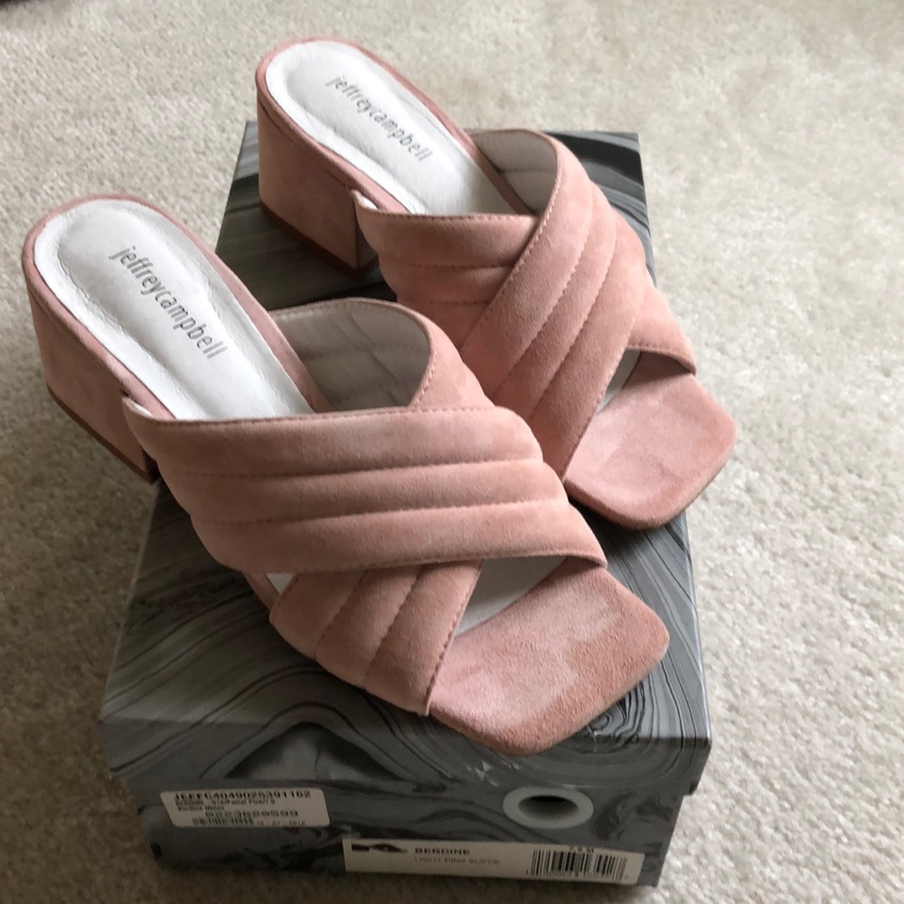 Brand new Jeffrey Campbell suede slides (7.5)